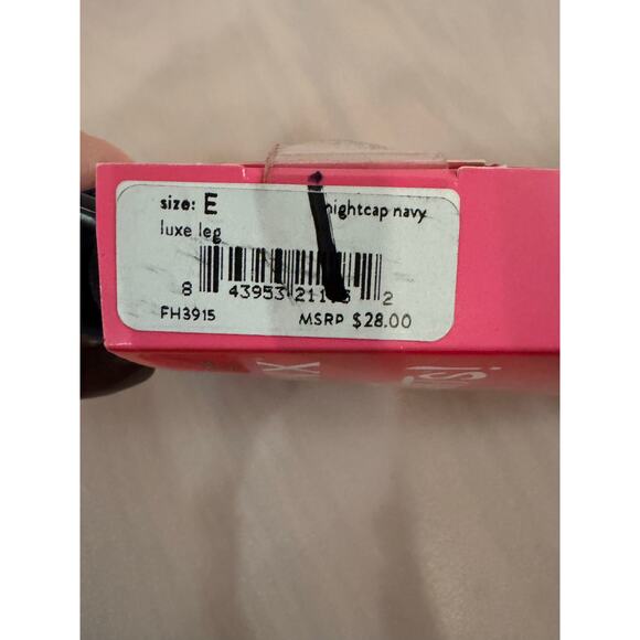 New SPANX Tight-End Tights Nightcap Navy Size E Opaque Tummy Thigh Shaping Solid - Picture 3 of 4